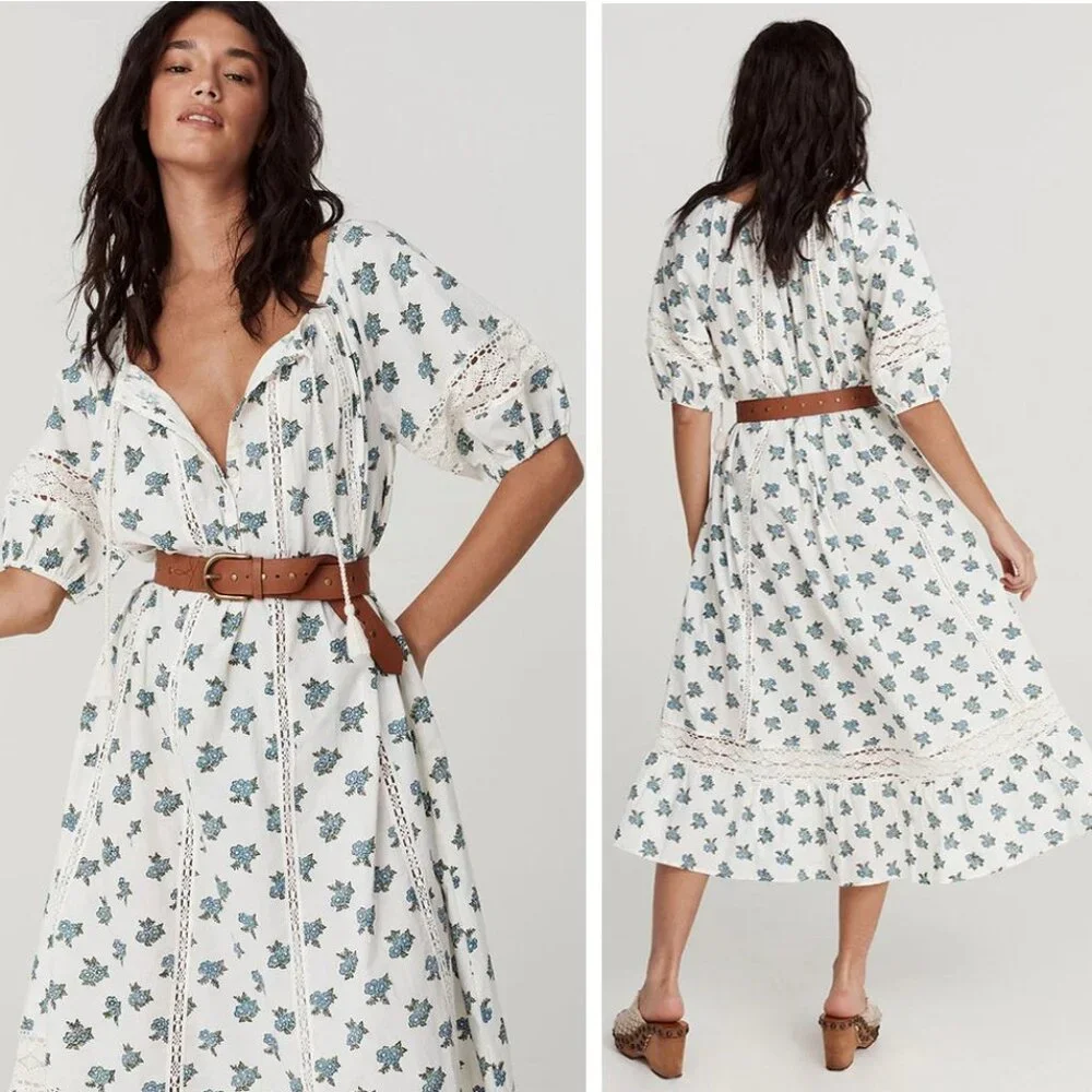 Spell Fable Block Printed Midi Dress - Picture 3 of 8